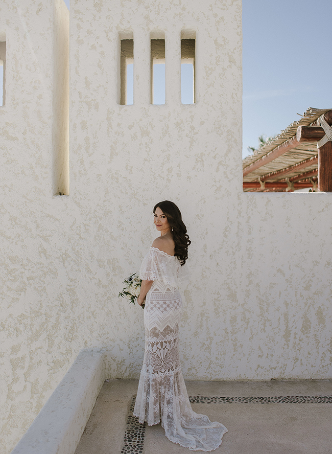 White and Gold Wedding at Flora Farms in Cabo