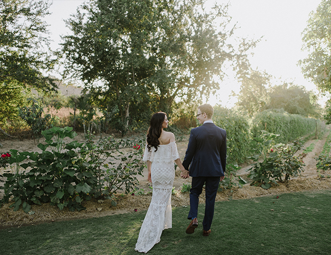 White and Gold Wedding at Flora Farms in Cabo