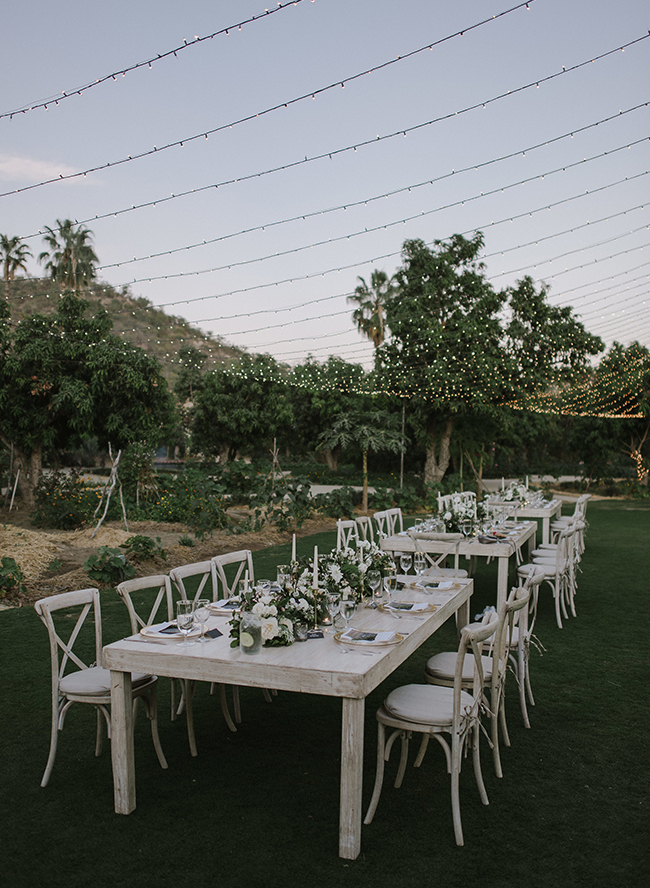 White and Gold Wedding at Flora Farms in Cabo