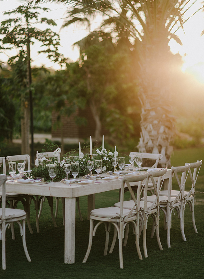 White and Gold Wedding at Flora Farms in Cabo