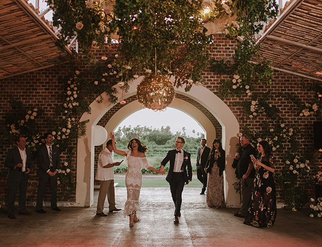 White and Gold Wedding at Flora Farms in Cabo