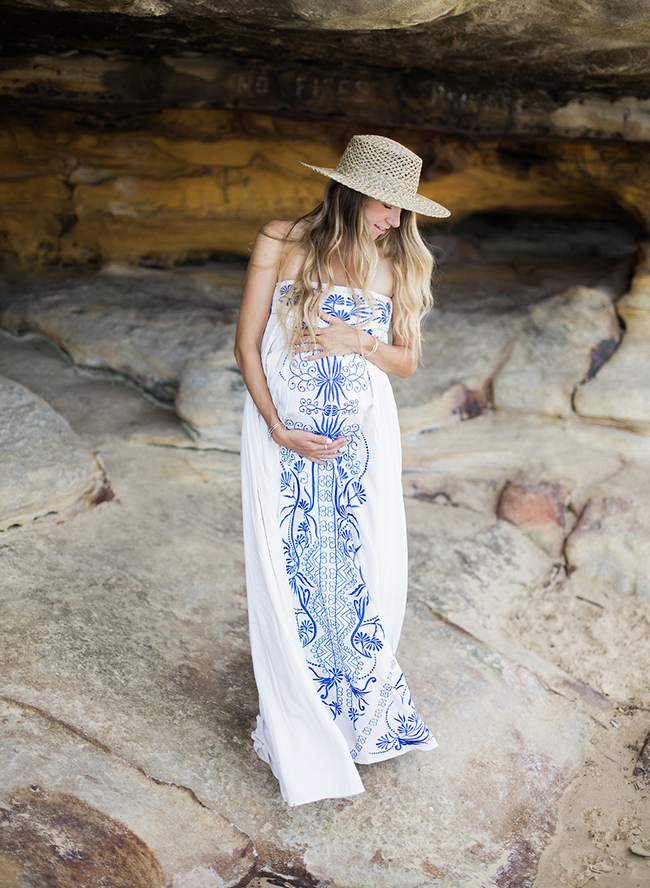 Beachy Indigo Nursery Maternity Photos