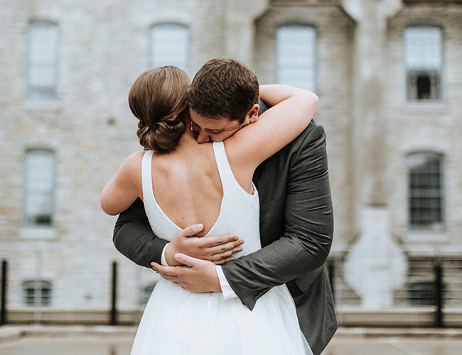 Urban Burgundy Fall Wedding