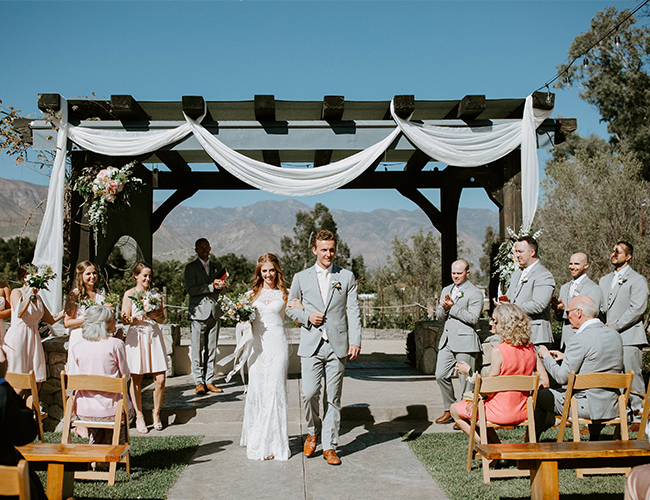 Pink and Grey Wedding in Ojai