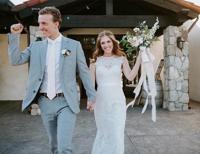 Pink and Grey Wedding in Ojai
