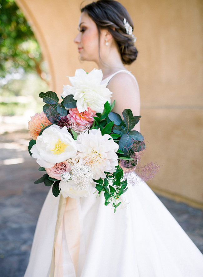 turquoise and pink wedding dress