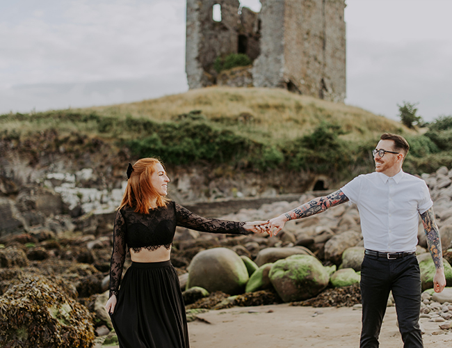 Castle Engagement Photos in Ireland