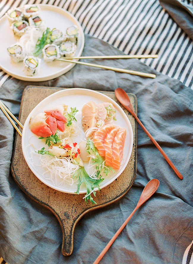 Sushi Picnic Engagement Session