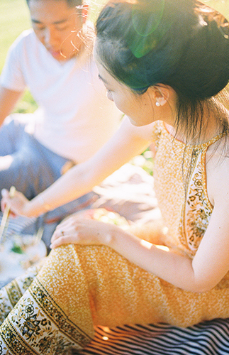 Sushi Picnic Engagement Session