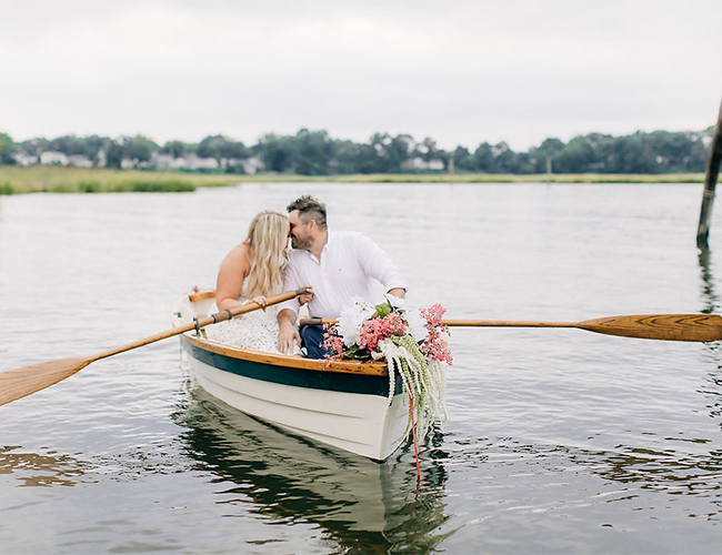 Romantic Nautical Engagement on The Water