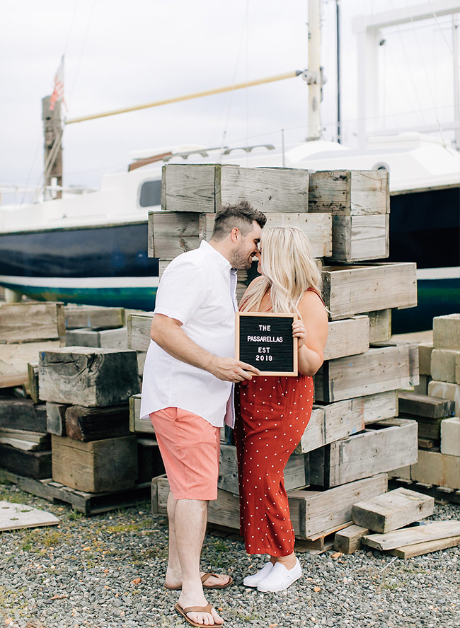 Romantic Nautical Engagement on The Water 