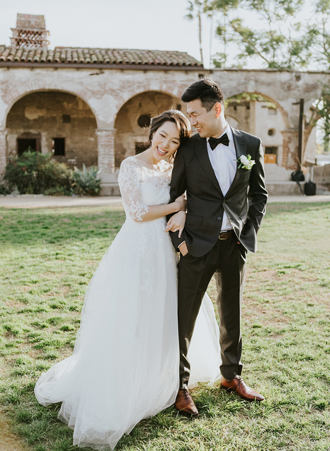 Romantic White Wedding in San Juan Capistrano