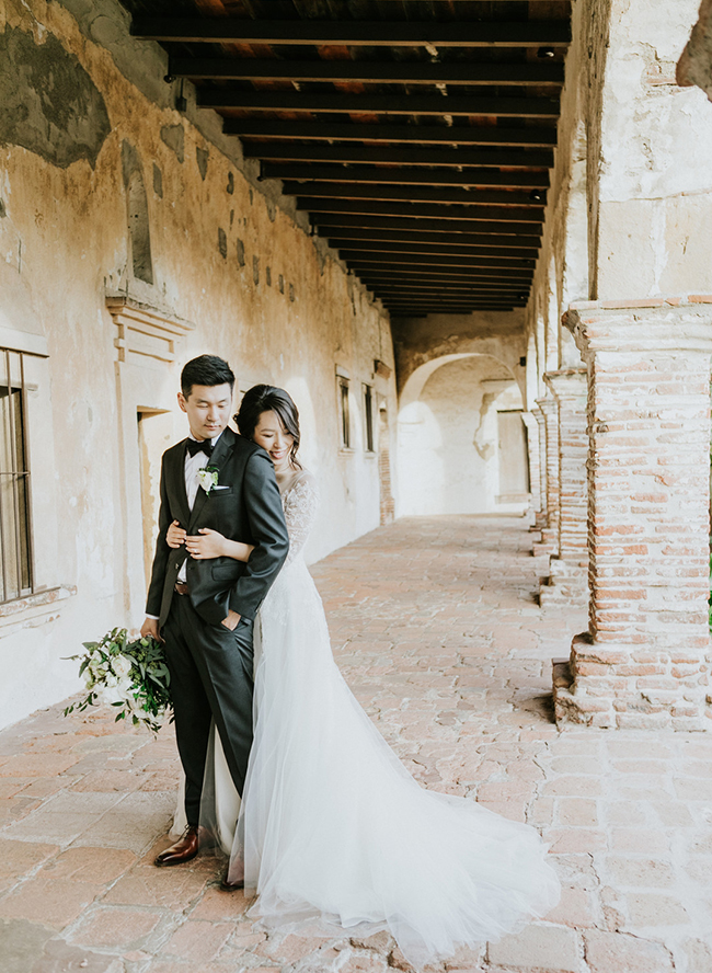 Romantic White Wedding in San Juan Capistrano