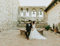 Romantic White Wedding in San Juan Capistrano