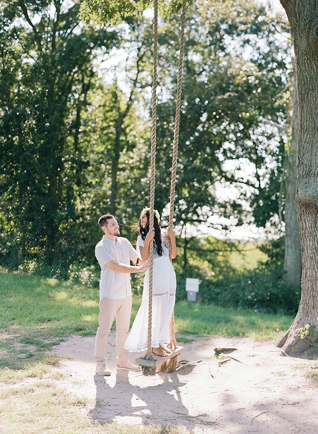 Picnic Engagement Session at A Winery