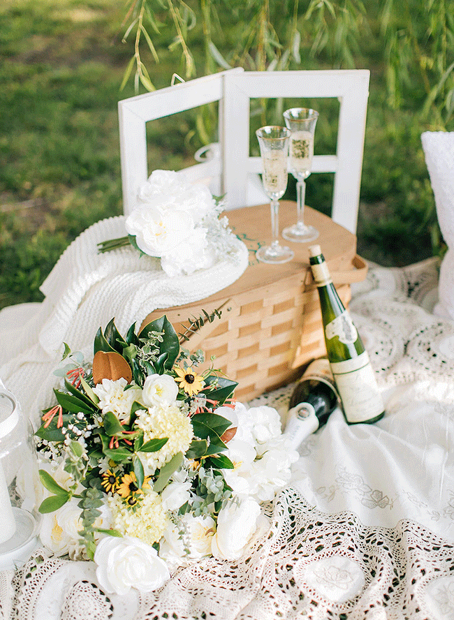 Picnic Engagement Session at A Winery