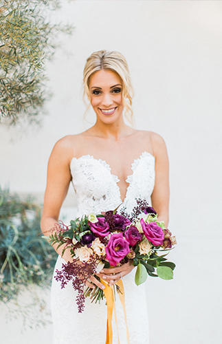 Rustic Burgundy Mountainside Wedding