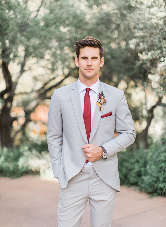 Rustic Burgundy Mountainside Wedding