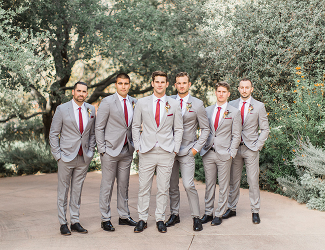 Rustic Burgundy Mountainside Wedding