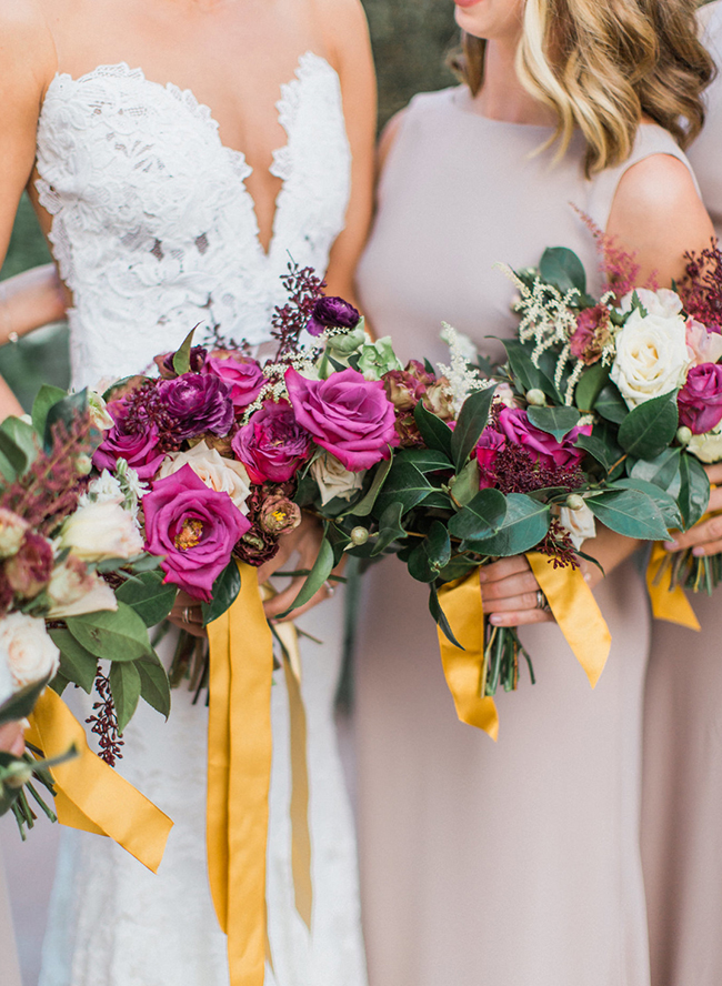 Rustic Burgundy Mountainside Wedding