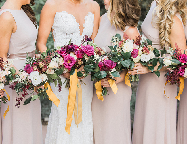 Rustic Burgundy Mountainside Wedding