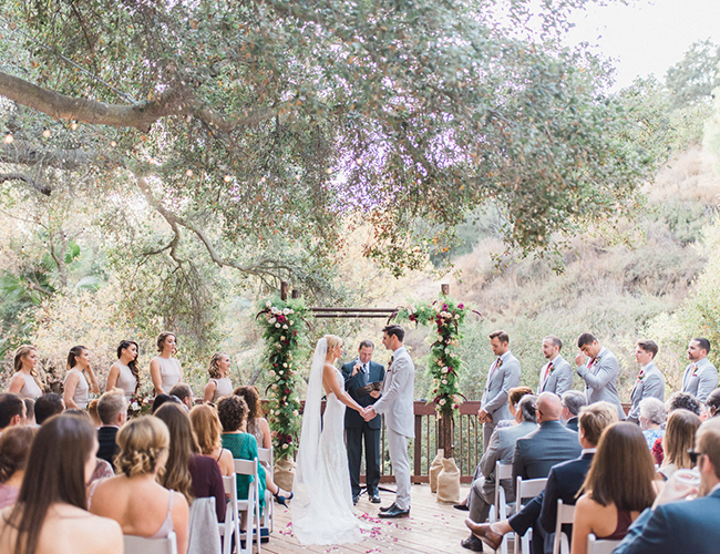 Rustic Burgundy Mountainside Wedding