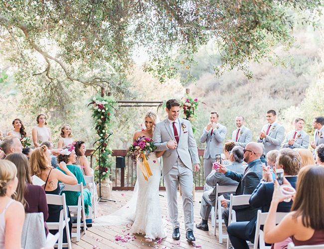 Rustic Burgundy Mountainside Wedding