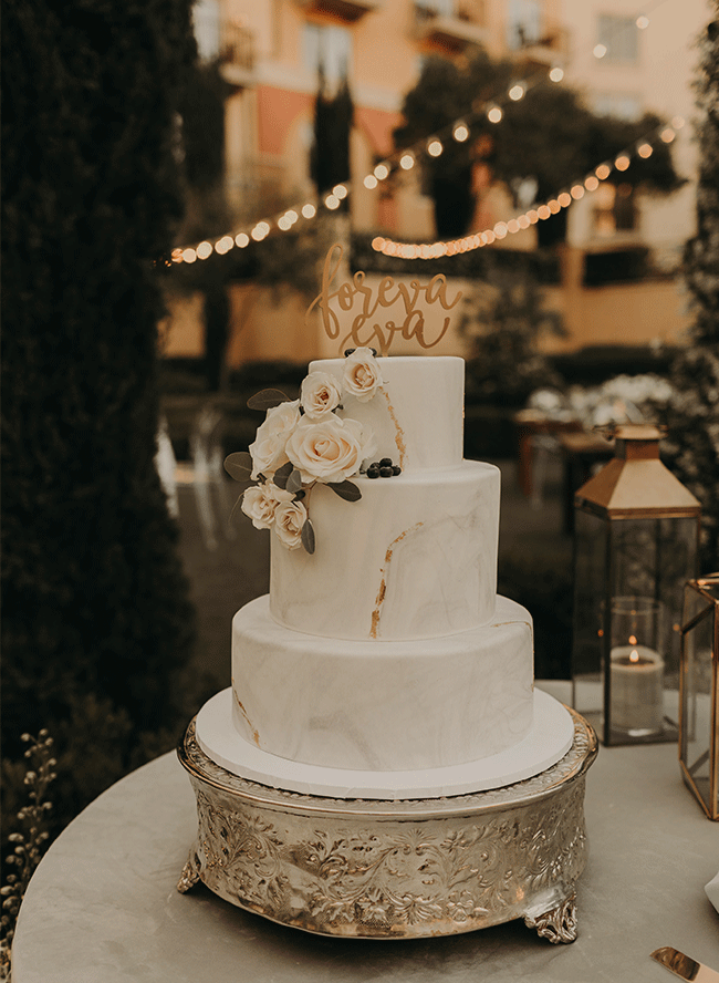 Modern Glam White and Gold Wedding