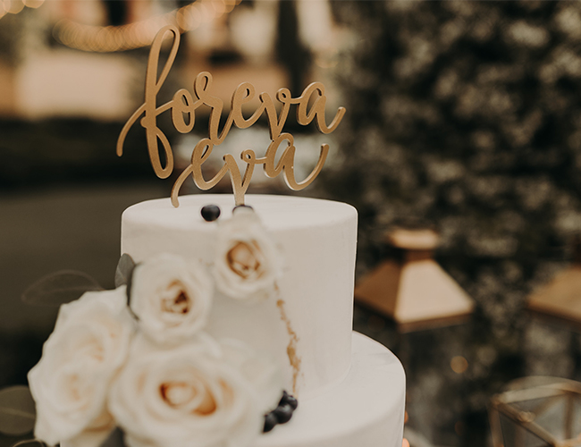 Modern Glam White and Gold Wedding