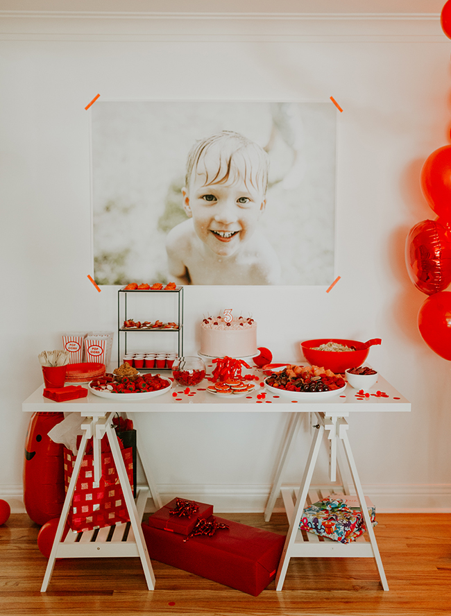 An All Red Third Birthday Party - Inspired By This