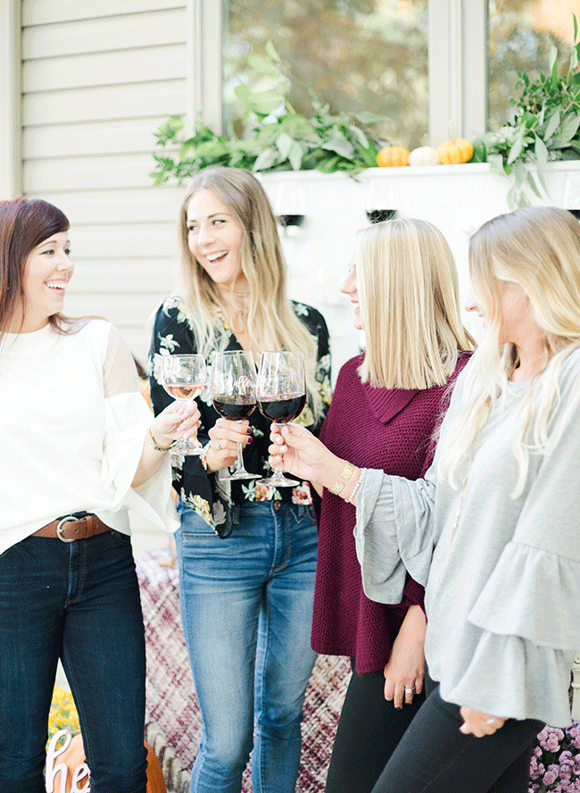 Feminine Friendsgiving Wine Tasting