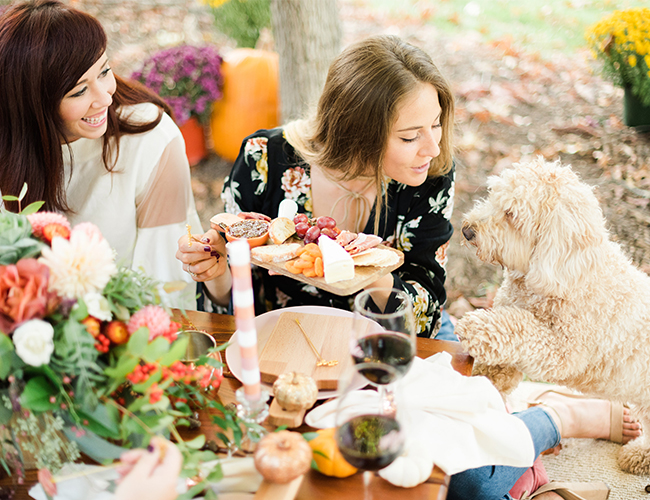 Feminine Friendsgiving Wine Tasting