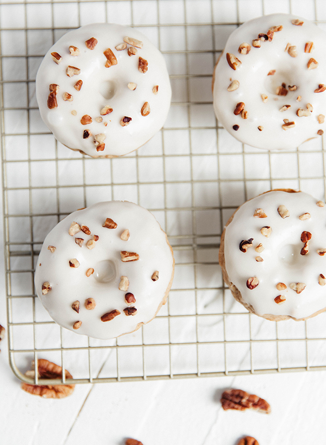 Maple Pecan Oatmeal Donuts