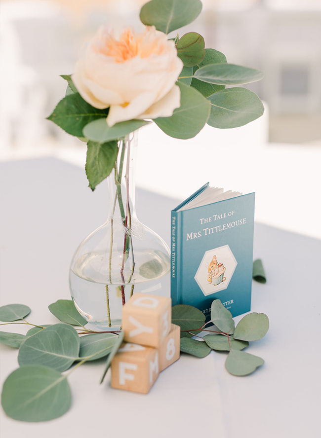 greenery baby shower centerpieces