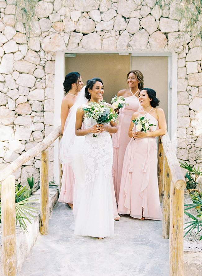 Pink and Gold Beach Wedding in Punta Cana