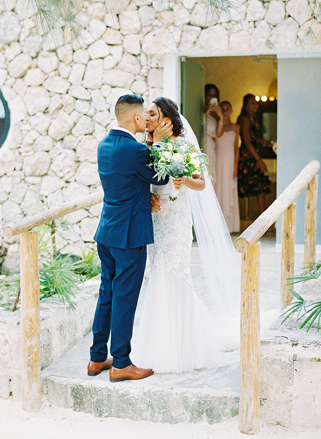 Pink and Gold Beach Wedding in Punta Cana