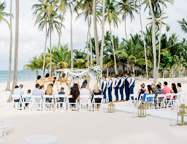 Pink and Gold Beach Wedding in Punta Cana