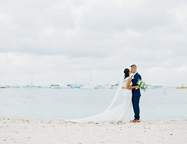 Pink and Gold Beach Wedding in Punta Cana