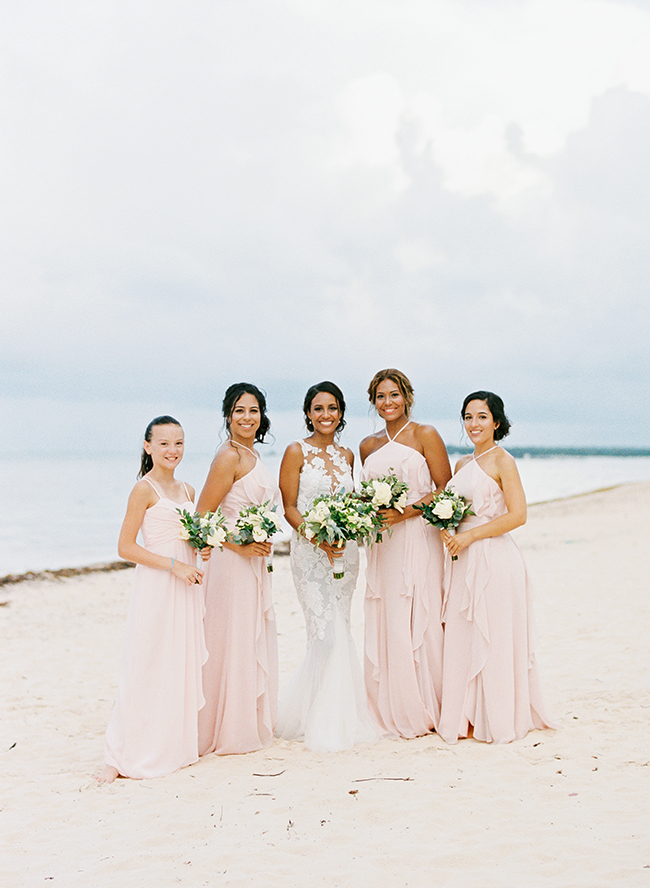 Pink and Gold Beach Wedding in Punta Cana