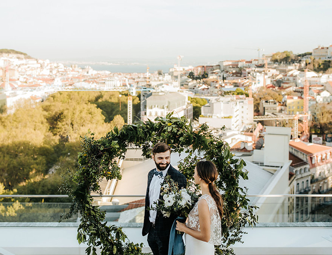 Rooftop Elopement in Lisbon