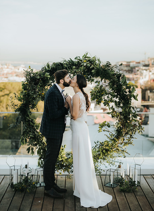 Rooftop Elopement in Lisbon