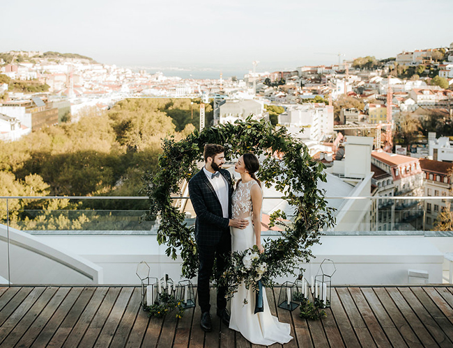 Rooftop Elopement in Lisbon