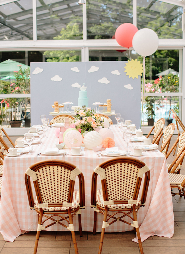 Pastel themed baby store shower