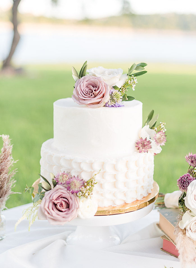 Lavender Lakefront Vow Renewal