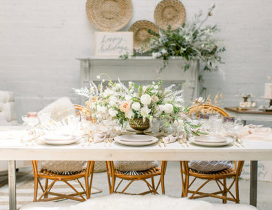 Cream and White Holiday Dinner Party