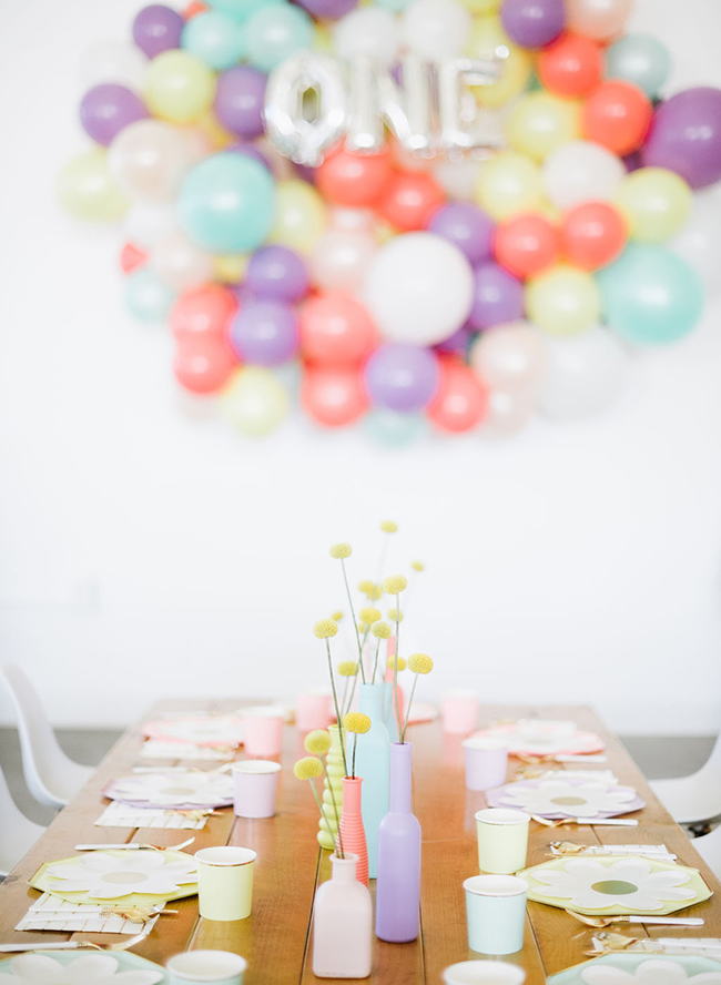 oh joy, colorful first birthday party