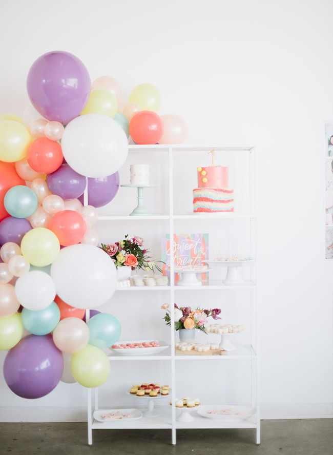 oh joy, colorful first birthday party