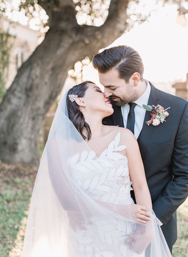 Jewel Tone Wedding, oscar de la renta wedding dress