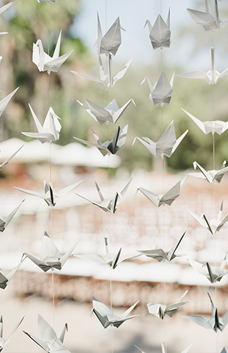 1000 Paper Cranes wedding, rancho las lomas