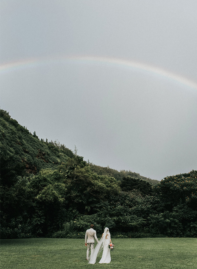 Waimea Valley wedding, boho wedding